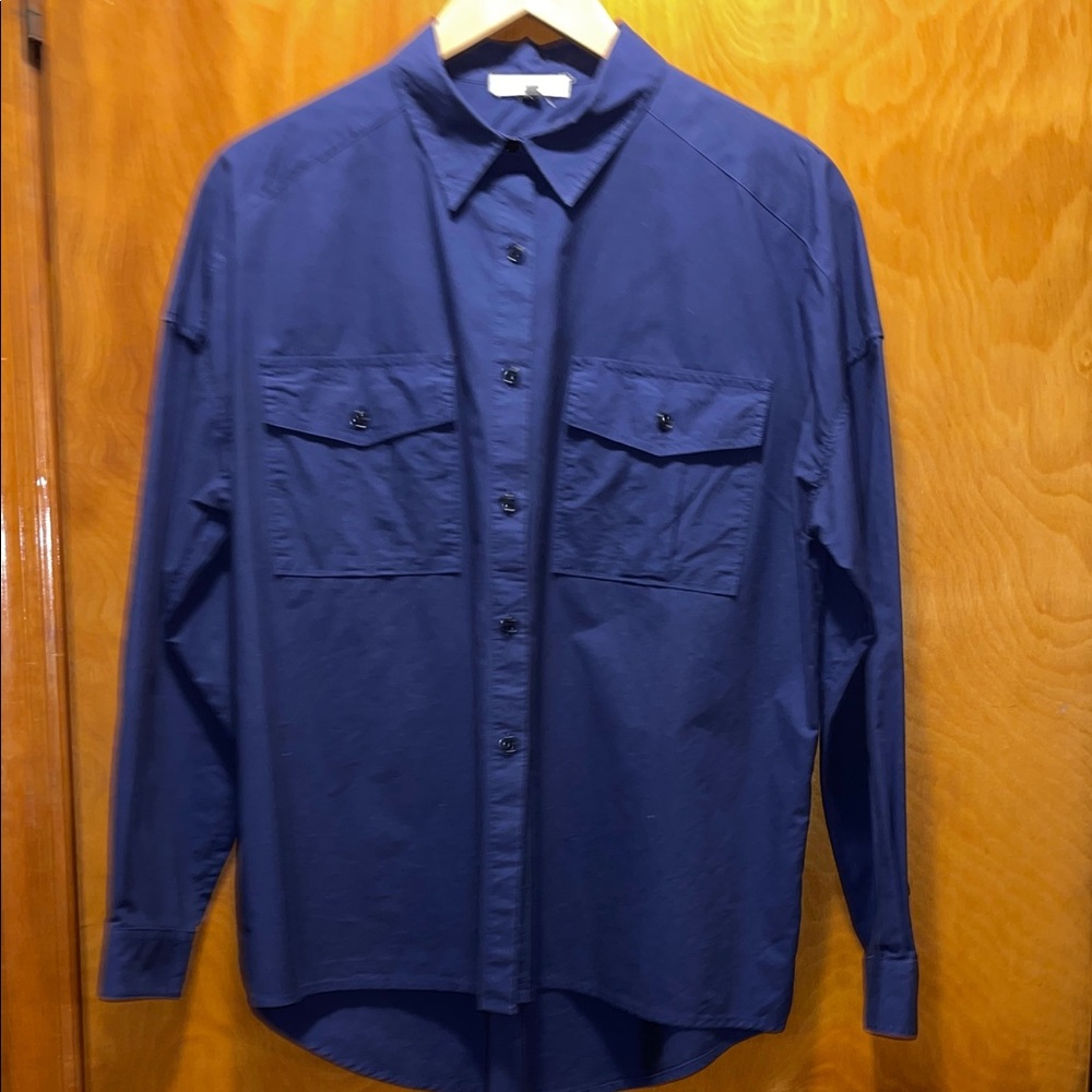 Navy Alex Mill Oversized Button Down.